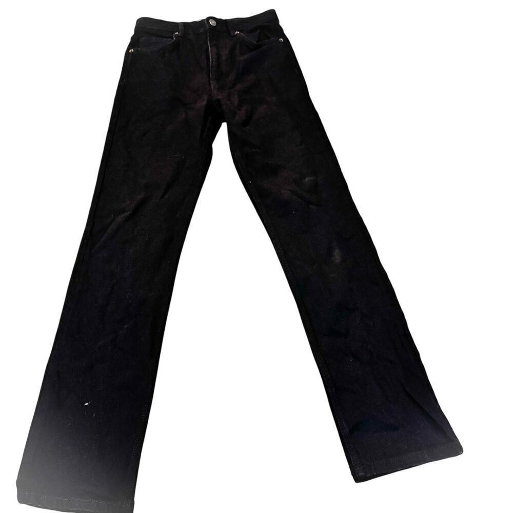Reformation Liza Ultra High Rise Straight Jeans Black Dark Wash Size 26 - Picture 2 of 8